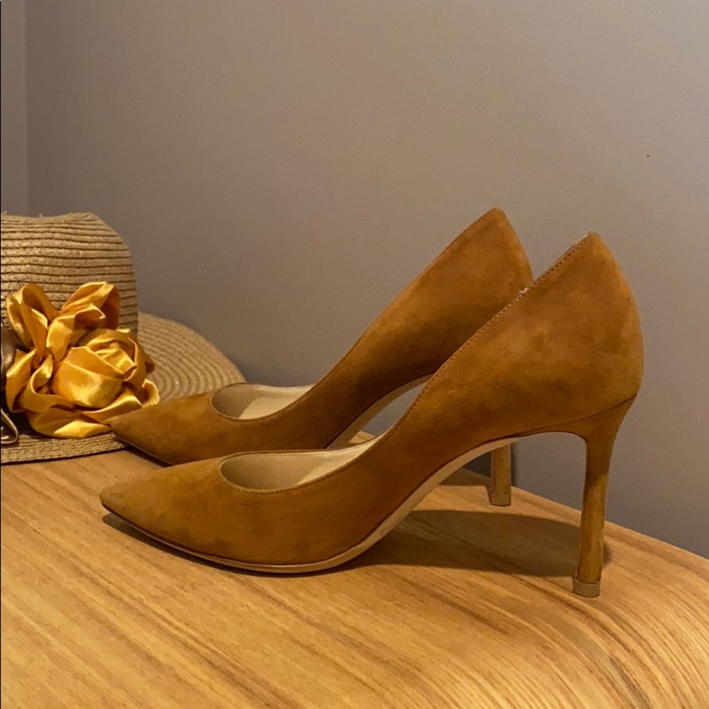 Jimmy Choo Rome 85 high heels in suede tan color